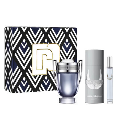 Paco Rabanne Invictus Eau de Toilette Spray 100ml Set 3 Pieces - Image 1