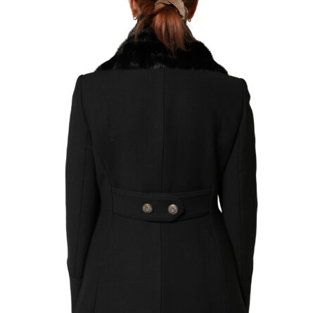 Black Fur Shawl Neck Wrap Cover Collar Scarf - Image 7