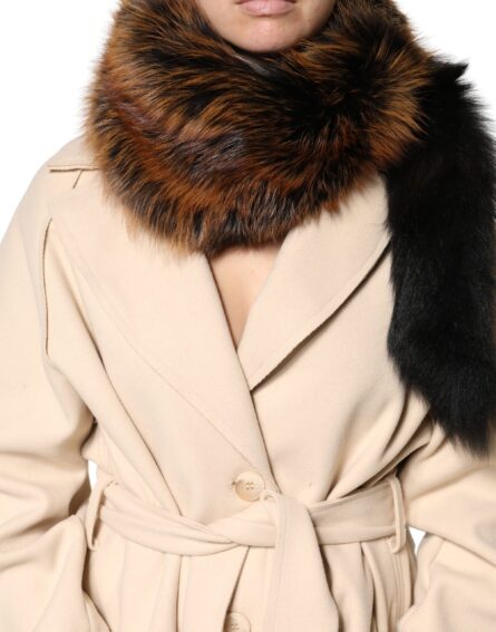 Brown Red Fox Fur Neck Warmer Winter Scarf - Image 7