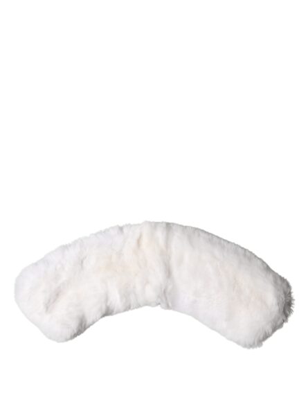 White Fur Shoulder Collar Wrap Shawl Scarf - Image 3