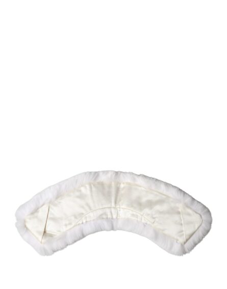 White Fur Shoulder Collar Wrap Shawl Scarf - Image 4