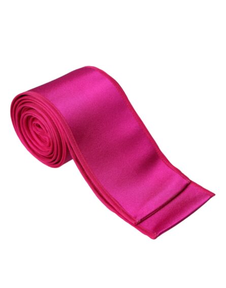 Fuchsia Pink Silk Waist Women Belt - Image 3