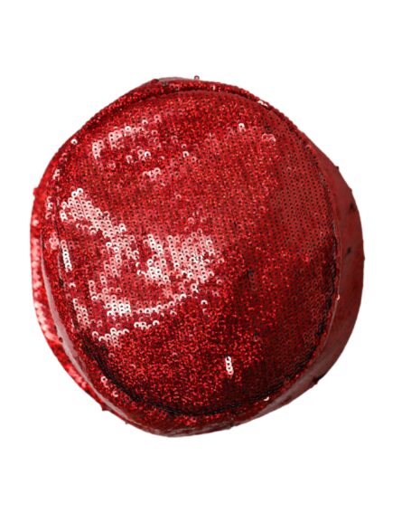 Red Sequined Nylon Bucket Hat Men - Image 4