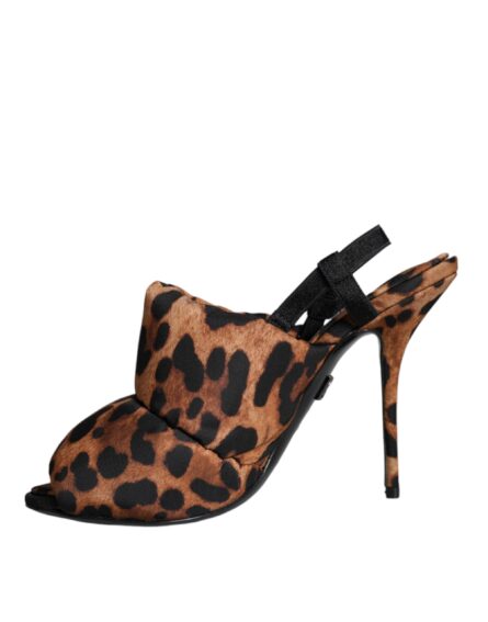 Brown Leopard Keira Slingback Sandals Shoes - Image 4