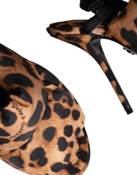 Brown Leopard Keira Slingback Sandals Shoes - Image 5