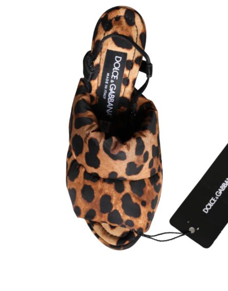 Brown Leopard Keira Slingback Sandals Shoes - Image 8
