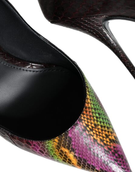 Multicolor Exotic Leather Heels Pumps Shoes - Image 8