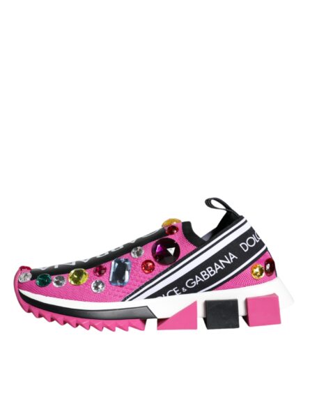 Pink Sorrento Crystals Low Top Sneakers Shoes - Image 7