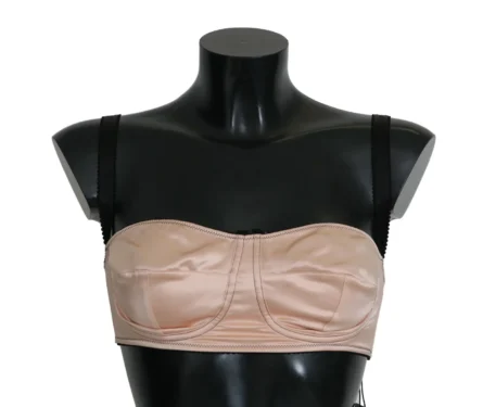 Black Straps Pink Balconcino Bra - Image 4