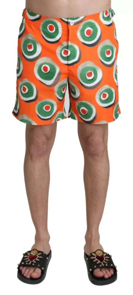 Orange Cupcake Beachwear Shorts Swimwear - Image 6