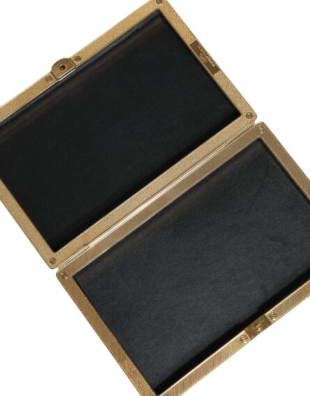 Gold Crystal Bifold Clutch Evening Party Women Purse Bag - Image 6
