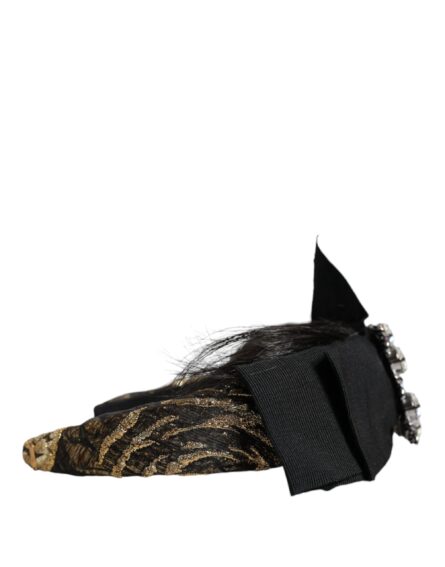 Black Hair Parrucchiera Crystal Headband Diadem - Image 3