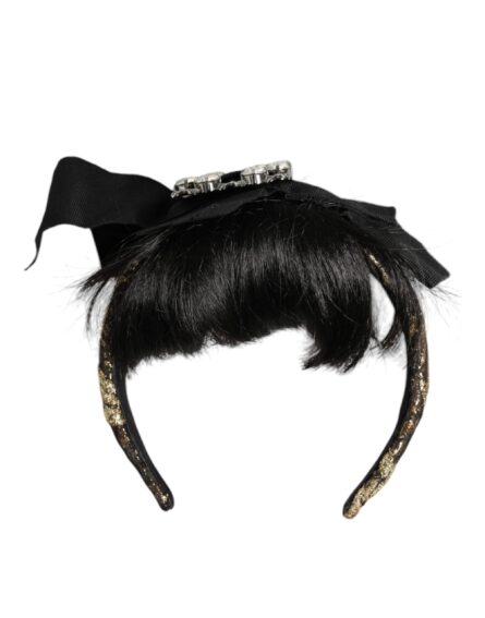 Black Hair Parrucchiera Crystal Headband Diadem - Image 5
