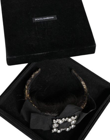 Black Hair Parrucchiera Crystal Headband Diadem - Image 7