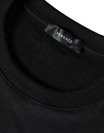 Black Medusa Fleece Cotton Crew Neck Sweatshirt Sweater - Image 5