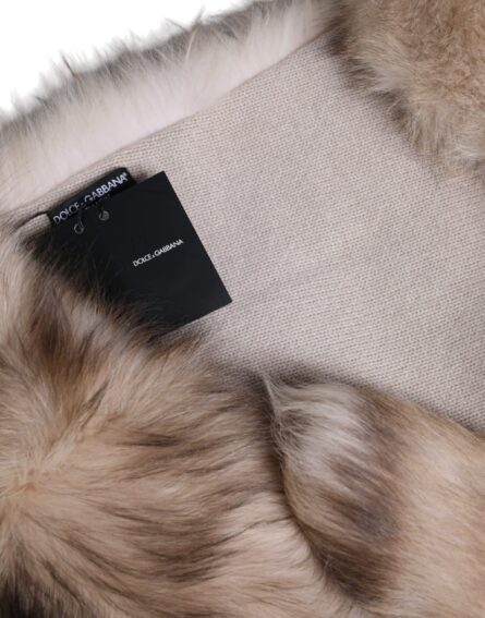 Brown Frost Fox Fur Neck Warmer Winter Scarf - Image 4