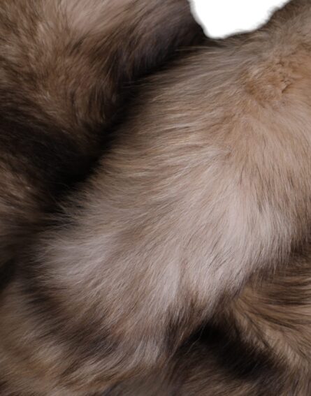 Brown Frost Fox Fur Neck Warmer Winter Scarf - Image 6