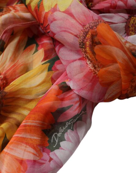 Multicolor Floral Sleeveless V-neck Midi Dress - Image 6