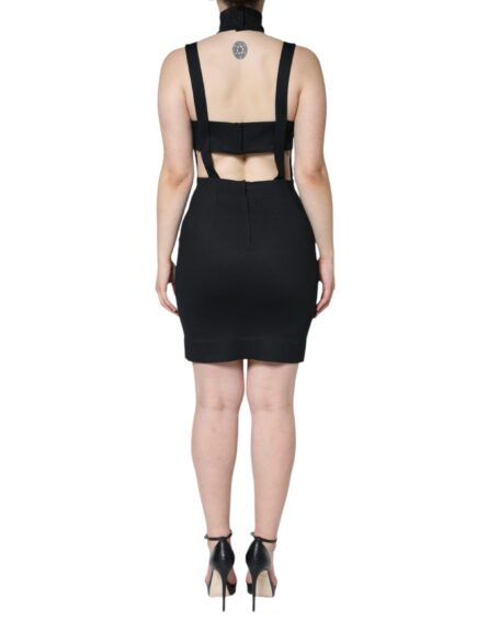 Black Cut Out Sleeveless Bodycon Mini Dress - Image 4