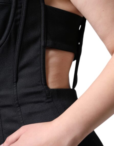 Black Cut Out Sleeveless Bodycon Mini Dress - Image 7