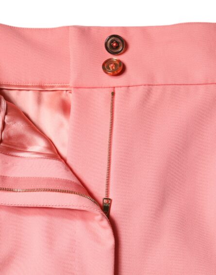 Rose Pink Polyester High Waist Tapered Pants - Image 5