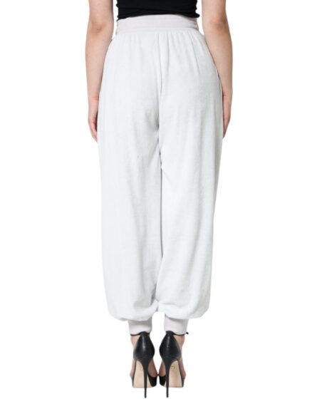 White Nylon Jogger Sweatpants Pants - Image 3