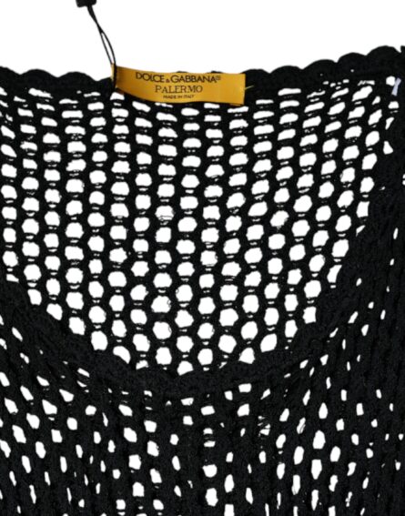 Black Mesh See Through Sleeveless Tank Top - Image 6