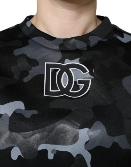 Black Camouflage Round Neck Sweatshirt Sweater - Image 5
