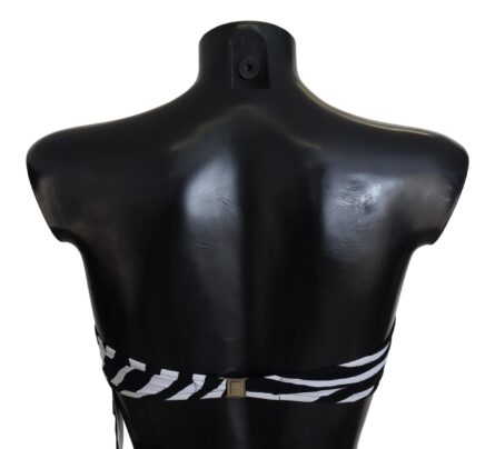 Black White Zebra Bandeau Swimwear Bikini Top - Image 7