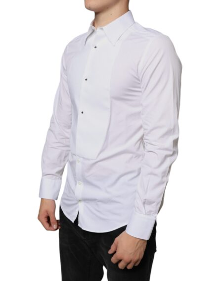 White Bib Cotton Poplin Formal Dress Shirt - Image 3