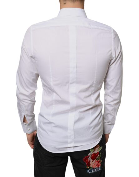 White Bib Cotton Poplin Formal Dress Shirt - Image 4