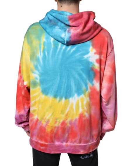 Multicolor Tie Dye Hooded Sweatshirt Sweater - Image 4