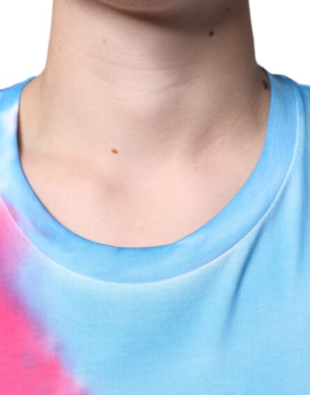Multicolor Tie Dye Cotton Sleeveless T-shirt - Image 5