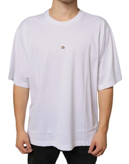 White Metal DG Logo Cotton Short Sleeves T-shirt - Image 2