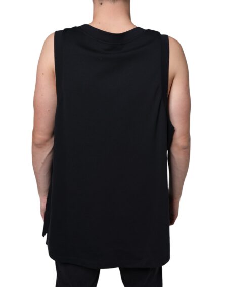 Black Cotton Born To Be Free Sleeveless T-shirt - Image 4