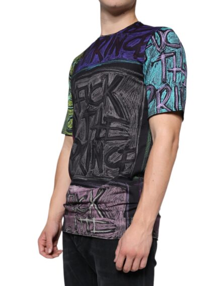 Multicolor Graphic Print Cotton T-shirt - Image 3