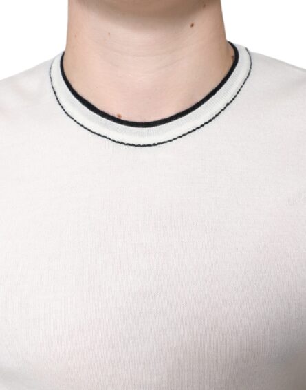 Off White Cashmere Short Sleeves T-shirt - Image 5
