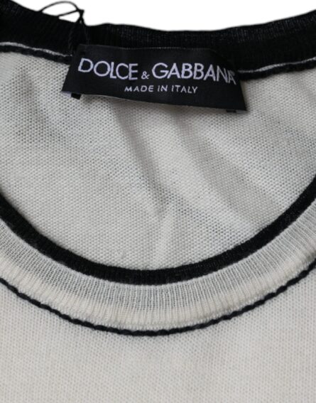 Off White Cashmere Short Sleeves T-shirt - Image 7