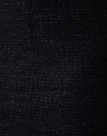 Black Virgin Wool Pencil Cut Midi Skirt - Image 5