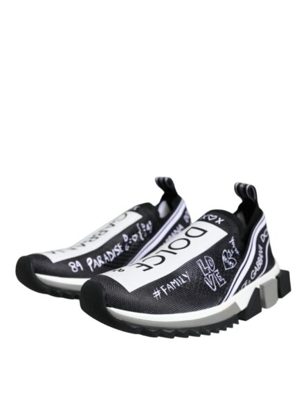 Black White Sorrento Low Top Sneakers Shoes - Image 2