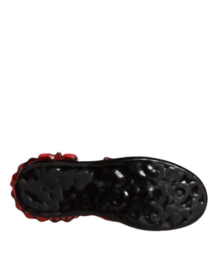 White Red Crystals Leather Portofino Sneakers Shoes - Image 7