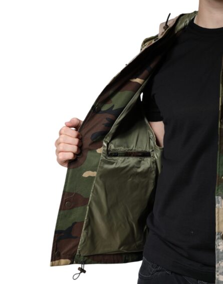 Multicolor Patchwork Hooded Vest Jacket - Image 7