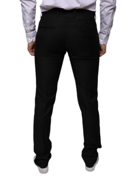 Black Wool Skinny Dress Formal Pants - Image 4