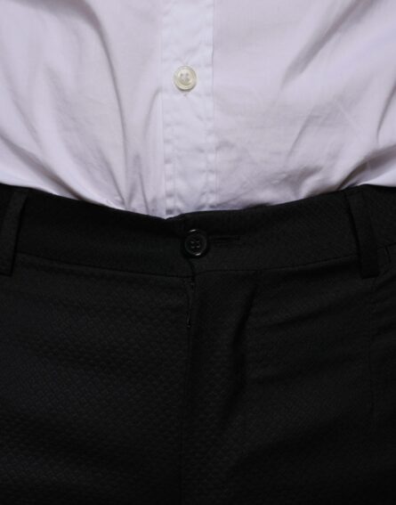 Black Wool Skinny Dress Formal Pants - Image 5