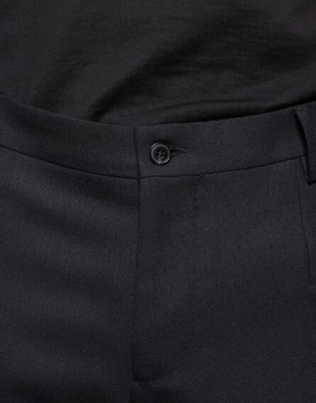 Black Wool Skinny Dress Formal Pants - Image 5