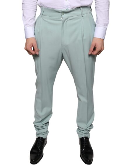 Mint Green Cotton Dress Pants - Image 2
