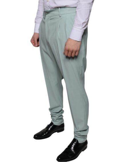 Mint Green Cotton Dress Pants - Image 3