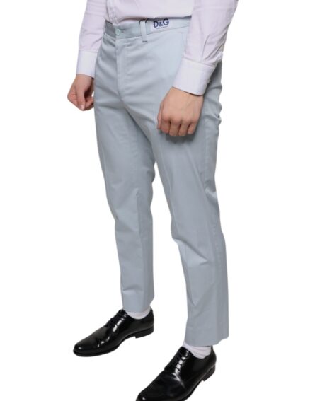 Light Blue Cotton Dress Pants - Image 3