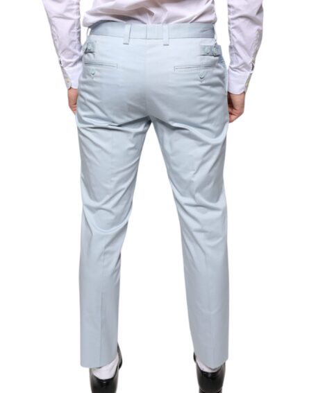 Light Blue Cotton Dress Pants - Image 4