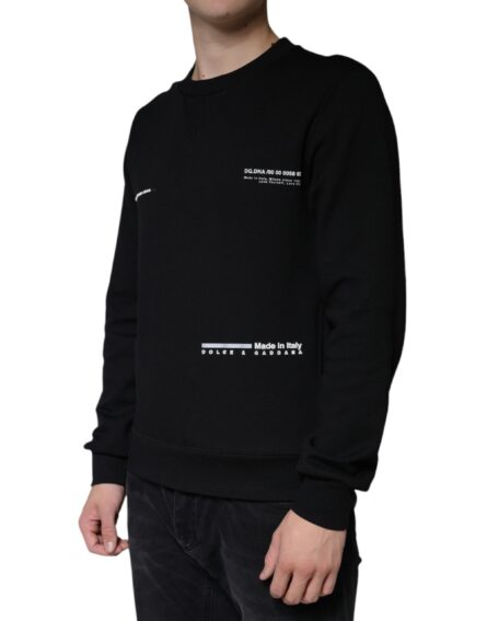 Black Logo Print CrewNeck Sweatshirt Sweater - Image 3